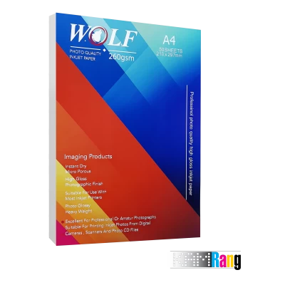 کاغذ های گلاسه ولف سایز A4 وزن 260 گرم 50 برگ