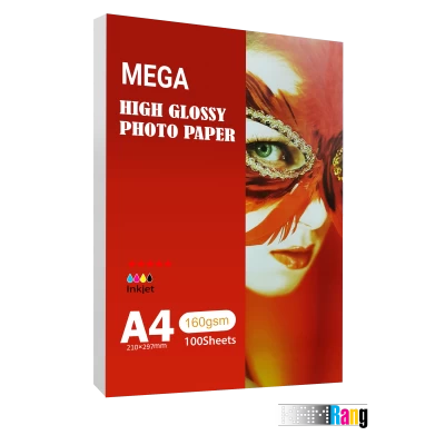 کاغذ های گلاسه مگا سایز A4 وزن 160 گرم 100 برگ