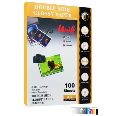 کاغذ فتوگلاسه یونیک سایز A3 وزن 260 گرم 50 برگ