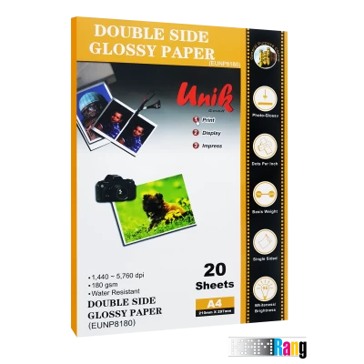 کاغذ ابریشمی یونیک سایز A4 وزن 240 گرم 10 برگ پشت چسب دار