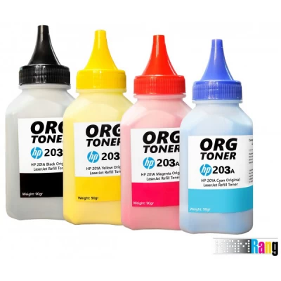تونر شارژ 80 گرمی کارتریج لیزر رنگی اچ پی 203A سری کامل