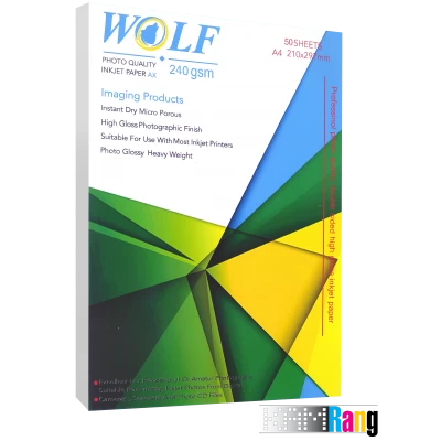کاغذ فتوگلاسه ولف سایز A4 وزن 240 گرم 50 برگ