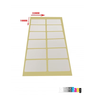 برچسب دور سفید 33*19میلی متر بسته ۱۰۰ برگی