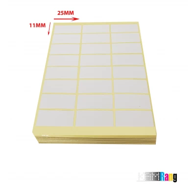 برچسب دور سفید 25*11میلی متر بسته ۱۰۰ برگی