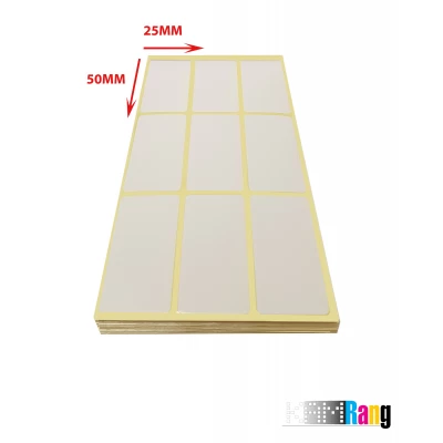 برچسب دور سفید 25x50 میلی متر 100 برگی