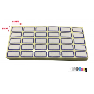 برچسب دور آبی و سفید 9x18میلی متر 100برگی