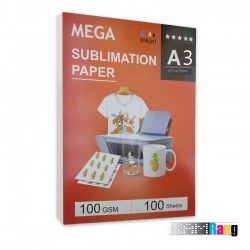 کاغذ سابلیمیشن مگا MEGA سایز A3 وزن 100 گرم 100 برگ