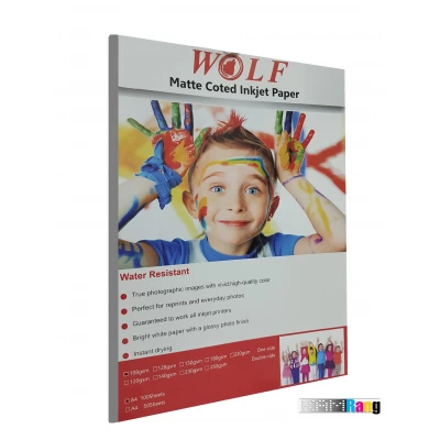 کاغذ مات ولف سایز A4 وزن 108 گرم 100 برگ