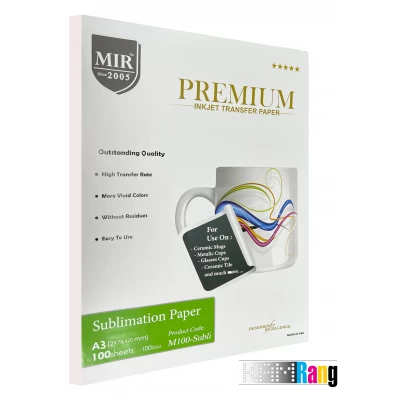 کاغذ سابلیمیشن Mir سایز A3 بسته 100 برگی