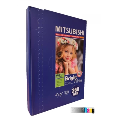 کاغذ گلاسه میتسوبیشی سایز 10x15 وزن 260 گرم 100 برگ