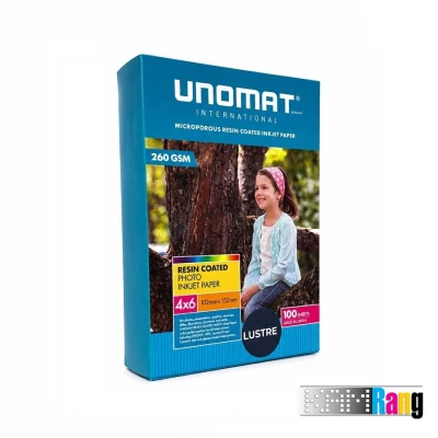 کاغذ لاستر یونومات سایز 10x15 وزن 260 گرم 100 برگ