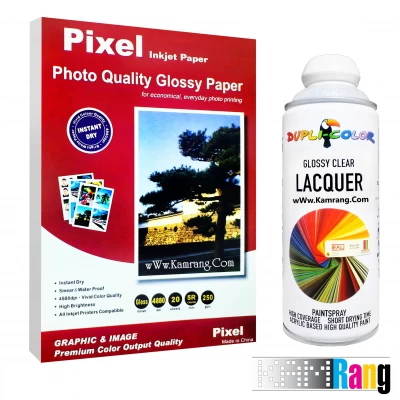 کاغذ فتوگلاسه پیکسل سایز 13x18 وزن 250 گرم 20 برگ