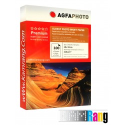 کاغذ فتوگلاسه آگفا سایز 10x15 وزن 210 گرم 100 برگ