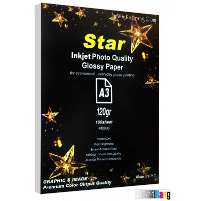 کاغذ فتوگلاسه استار سایز A3 وزن 120 گرم 100 برگ