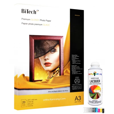 کاغذ فتوگلاسه بایتک سایز A3 وزن 260 گرم 20 برگ