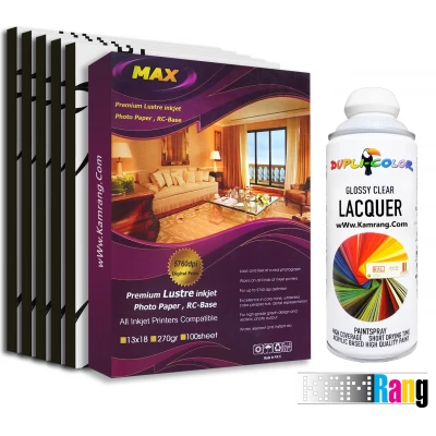 کاغذ لاستر مکس سایز 13x18 وزن 270 گرم 100 برگ