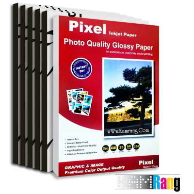 کاغذ فتوگلاسه پیکسل سایز 13x18 وزن 250 گرم 20 برگ