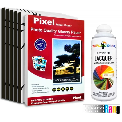 کاغذ فتوگلاسه پیکسل سایز 13x18 وزن 250 گرم 20 برگ