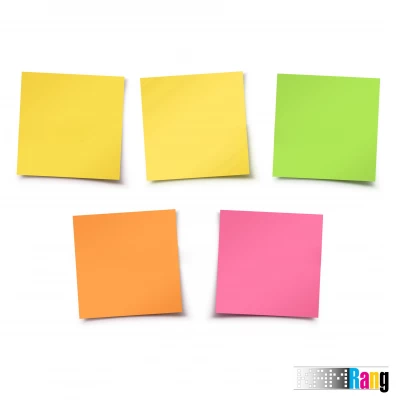 کاغذ یادداشت چسب دار پنج رنگ سایز 5.5x5.5