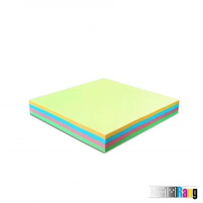 کاغذ یادداشت چسب دار چهار رنگ سایز 7.5x7.5