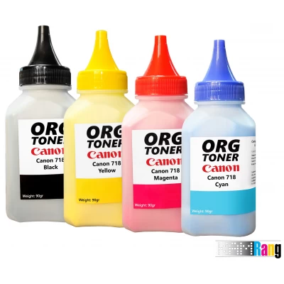 تونر شارژ 80 گرمی کارتریج لیزر رنگی کانن 718 سری کامل