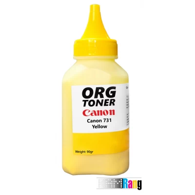 تونر شارژ 80 گرمی کارتریج لیزر رنگی کانن 731 زرد