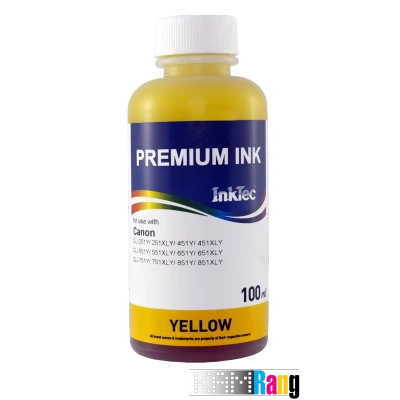 جوهر 100میلی لیتر InkTec زرد برای پرینترهای Canon