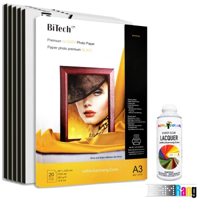کاغذ فتوگلاسه بایتک سایز A3 وزن 260 گرم 20 برگ