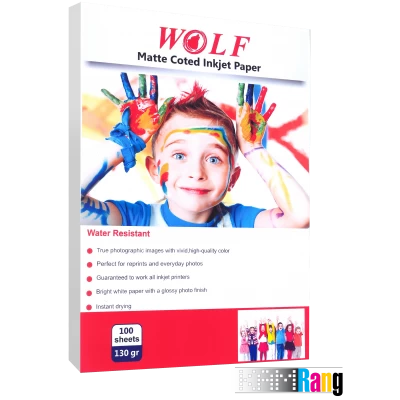 کاغذ کتد مات ولف سایز A4 وزن 130 گرم 100 برگ