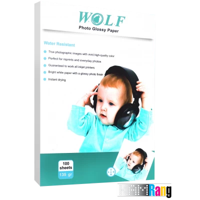 کاغذ های گلاسه ولف سایز A4 وزن 135 گرم 100 برگ