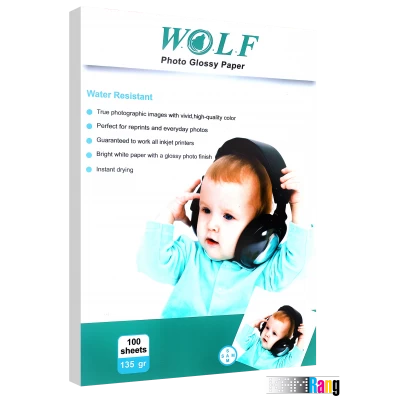 کاغذ فتوگلاسه ولف سایز A3 وزن 135 گرم 100 برگ