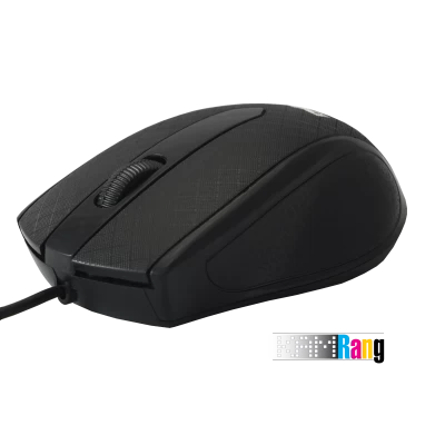 ماوس سیم دار دل رنگ مشکی کد D-05