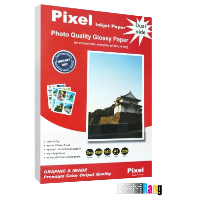 کاغذ فتوگلاسه پیکسل سایز A3 وزن 220 گرم 100 برگ دوطرفه