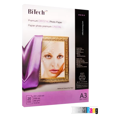کاغذ کریستال (لاستر) بایتک سایز A3 وزن 260 گرم 20 برگ